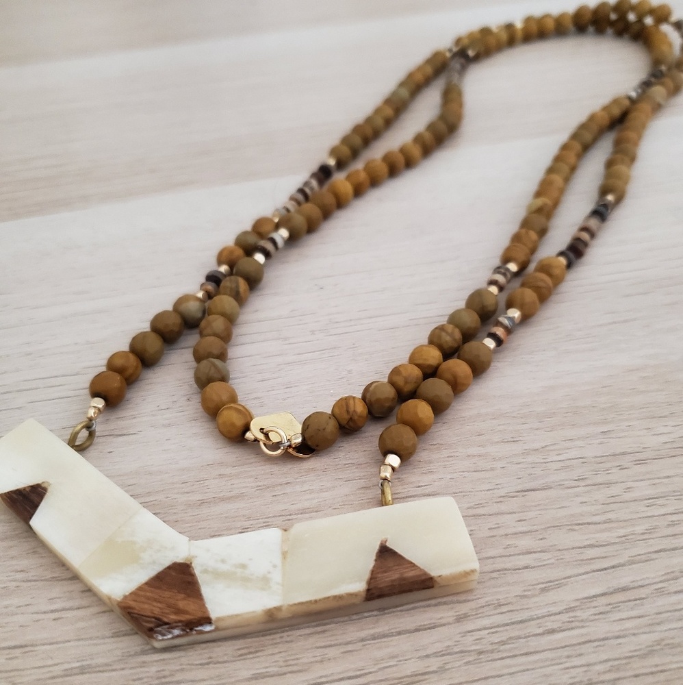 BOHO beaded Love Poppy Necklace